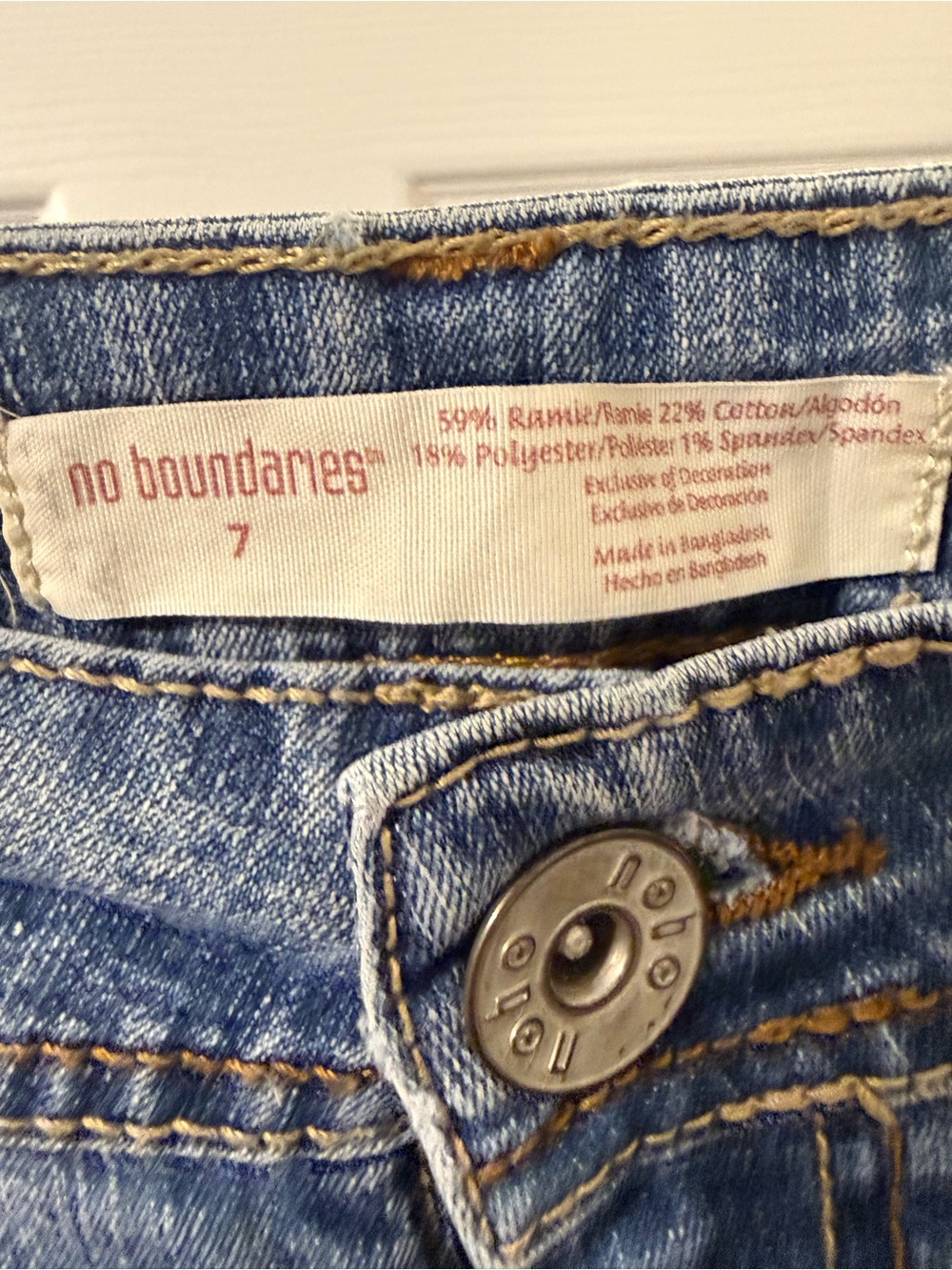 No Boundaries Light Blue Flare Jeans - Picture 4 of 4